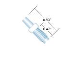 ルアーアダプター　Male　Luer　to　1/4-28　Male　0.04"(5pk)　P-625