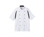 ユニセックスコックシャツ　ホワイト×グレー　L　FB4553U-2 L