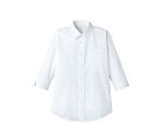 マイクロチェック七分袖シャツ　ホワイト　L　FB561U-15 L