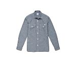 Leeメンズシャンブレー長袖シャツ　ブルー　XL　LCS46003-7 XL