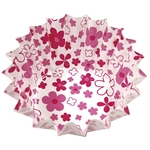 紙カップ　ココケース　丸型（500枚入）　小花柄　5号深　ピンク　