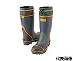 安全ゴム長靴（踏み抜き抵抗板入り）　ブラックXオレンジ　AZ4705-008-26.5