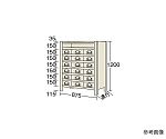 物品棚KW型　100kg/段　高さ1200mm　8段タイプ　W875×D450×H1200mm　KW8128-18