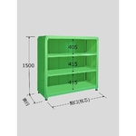 ラークラック　パネル付　150kg/段　単体　高さ1500mm　4段タイプ　W1500×D300×H1500mm　PRLG-9514