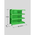 ラークラック　パネル付　150kg/段　連結　高さ1500mm　4段タイプ　W1500×D600×H1500mm　PRLG-9544R