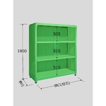 ラークラック　パネル付　150kg/段　単体　高さ1800mm　4段タイプ　W900×D600×H1800mm　PRLG-1144