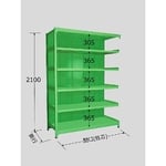ラークラック　パネル付　150kg/段　連結　高さ2100mm　6段タイプ　W900×D300×H2100mm　PRLG-2116R