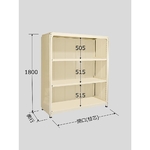 ラークラック　パネル付　150kg/段　単体　高さ1800mm　4段タイプ　W1800×D600×H1800mm　PRLW-1744