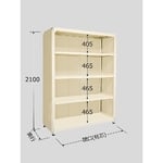 ラークラック　パネル付　150kg/段　単体　高さ2100mm　5段タイプ　W1800×D600×H2100mm　PRLW-2745