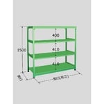 中軽量棚ML型　250kg/段　単体　高さ1500mm　4段タイプ　W1800×D600×H1500mm　ML-9744