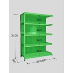 中軽量棚PML型パネル付　250kg/段　連結　高さ2100mm　5段タイプ　W1800×D600×H2100mm　PMLG-2745R