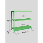 中量棚B型　500kg/段　連結　高さ1500mm　3段タイプ　W900×D450×H1500mm　B-9123R