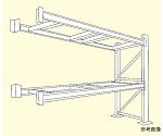 パレットラック　2000kgタイプ　ビーム2段　高さ2100mm　W2300×D900×H2100mm　HW2-5532R