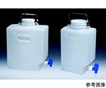 活栓付角型カーボーイ（HDPE）　20L　2320-0050