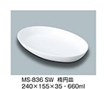 楕円皿　白雪　MS-836_SW