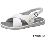 女性用 静電作業靴 サンダルタイプ ＰＳレディＣＢ ホワイト Ｓ　PSCB-W-S