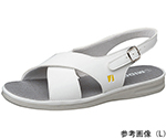 女性用 静電作業靴 サンダルタイプ ＰＳレディＣＢ ホワイト Ｌ　PSCB-W-L