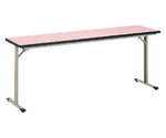 カラーゼミテーブル（脚折りたたみ）　ピンク　ET-1845