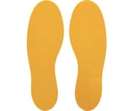 耐久フロアサイン足型　黄　2枚（1シート）　DFSF-Y