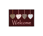 wash+dry　50×75cm　Cottage　Hearts　ｒed　JS2S001080A0ACA7TA23