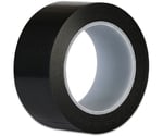 厚手PVCラインテープ　幅50mm×22m　厚0.2mm　はく離紙なし　樹脂芯　黒　J2352-BK
