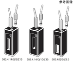 中型窓ディゾリューションフロー石英セル　M6メスねじ付き　光路長：2mm　Z高さ：15mm　0.112mL　583.4.14/Q/2/Z15