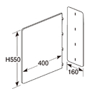 アクリル板　カウンター用（Tタイプ）　組立式アクリルTタイプ400×550H　3mm厚　E110-305-10