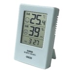 時計付デジタル温湿度計　ブルー　BOVU101