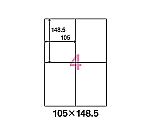 プリンタ用ラベル用紙 4面 100枚　31738866