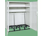 ドラム収納保管庫（基本体+円形ドラム台車）　STH-1575DM2W
