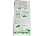 バイオマスレジ袋乳白　E20W35　（100枚/冊）　0.014×210（340）×460　01042020