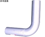 90度曲げパイプ（L型・ステンレス（SUS304製）#400仕上）溶接品　114.3mm　110.3mm