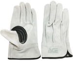 牛床革手袋　外縫い　黒アテ　Mサイズ　AG4601-M
