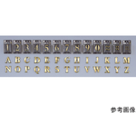 ステンレスヘアライン仕上げ真鍮ゴールド文字　カンマ　NUM43-12