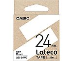 LATECO 白色テープ 24mm 黒文字　XB-24WE