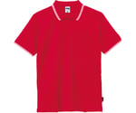 ライン入りベーシックドライポロシャツ（ポリジン加工）　レッド　L　MS3121-3 L