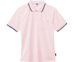ライン入りベーシックドライポロシャツ（ポリジン加工）　ライトピンク　L　MS3121-9 L
