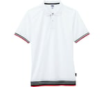 袖ラインリブポロシャツ（ポリジン加工）　ホワイト　GL　MS3122-15 GL