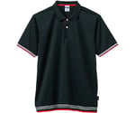 袖ラインリブポロシャツ（ポリジン加工）　ブラック　L　MS3122-16 L