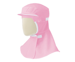 フード　食品産業向け　ツバ付・マスク掛け付　ピンク　L　SH210P-L