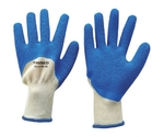 ゴム背抜き手袋 ハーフコーティングタイプ ブルー 1双入 10ゲージ M　HCG101-M