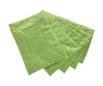 マイクロファイバーカラー雑巾（5枚入）緑　MFCT5P-GN