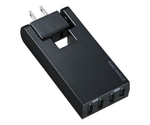 USB充電タップ（4ポート/ブラック） AC100-240V　EA764A-213