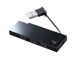 [４ﾎﾟｰﾄ] USB2.0ハブ(ｺﾈｸﾀ収納式)　EA764AD-96