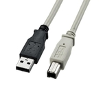 1.0m USBケーブル(A-B/2.0対応/黒･ｸﾞﾚｰ)　EA764AJ-85
