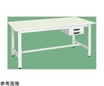 軽量作業台（KH/350kg/抗菌・抗ウイルスポリ天板/H800/引出付）900×600×800mm パールホワイト　KH-38BVPG