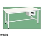 軽量作業台（KH/350kg/抗菌・抗ウイルスポリ天板/H800/引出付）900×600×800mm パールホワイト　KH-38CVPW