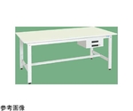 軽量作業台（KK/350kg/抗菌・抗ウイルスサカエリューム天板/H740/引出付）900×600×740mm パールホワイト　KK-38BVFG