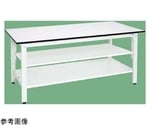軽量作業台（KH/350kg/ポリエステル天板/H740/中板・中棚付）1800×750×800mm パールホワイト　KH-69T2LW
