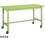 軽量作業台（KH/200kg/スチール天板/H900）900×750×900mm グリーン　KH-39SB